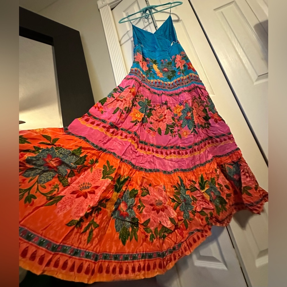 ‼️RARE‼️🎸Farm Rio x Anthropologie🎸🔥NWT🔥Floral Midi Dress— Size XS - Picture 13 of 13